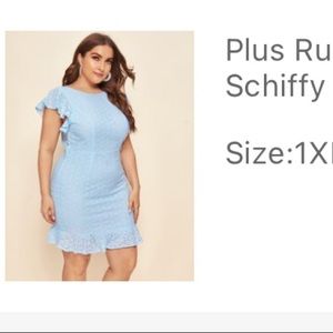 Ruffle trim tied backless dress